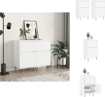 Obrázok produktu pre vidaXL Príborníky 2 ks. Biele 40x35x70 cm Materiál na báze dreva - Príborníky