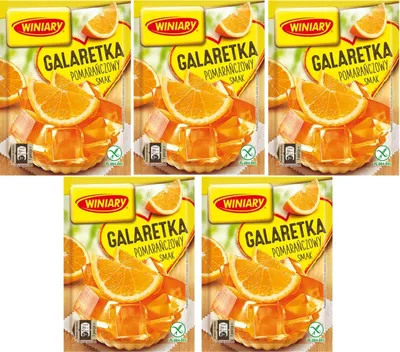 Produktbild von 5 x Winiary Götterspeise Orange / Galaretka pomaraczowa pomaraczowy smak