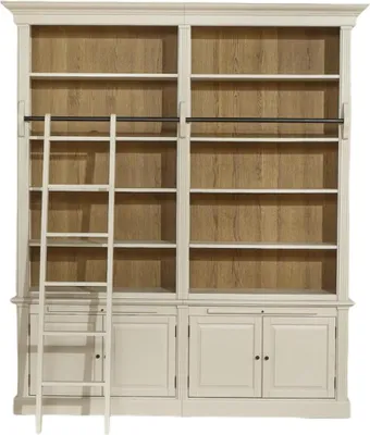 Produktbild von Shabby-Chic-Bibliothek aus Kiefernholz, 4 Türen