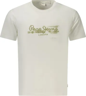 Produktbild von Herren T-Shirt aus Baumwolle - Weiß, Kurzarm, Rundhals mit Logo