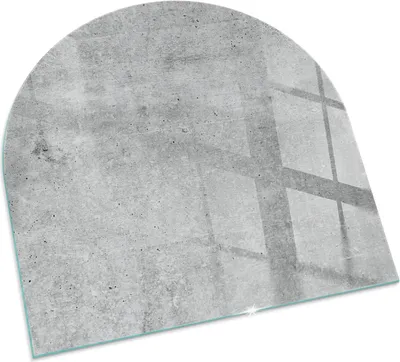 Produktbild von Textur von Rohbeton – Glasbodenplatte für – Kaminofen – Kaminplatte Glas – Schutzglas – Funkenschutzplatte –Glasbodenplatte Feuerfeste – Hitzeschutzplatte – Bodenschutz aus Glas – 100x100 cm