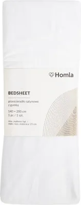 Obrázok produktu pre HOMLA DANIELLE saténové prestieradlo biele 90x200 cm