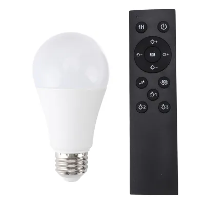 Obrázek produktu pro Chytrá LED žárovka 2700?6500K CCT RGB plynule stmívatelná 800LM CRI 80+ E26 A19 LED žárovka s dálkovým ovládáním 100?245V