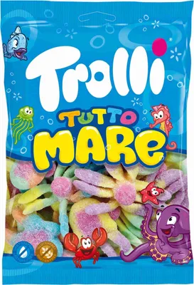 Zdjęcie produktu dla Trolli Tutto Mare owocowe i pikantne opakowanie podwodny świat 175g