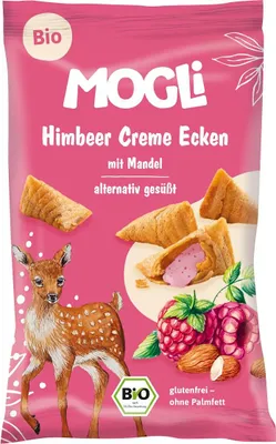 ROŻKI Z KREMEM MIGDAŁOWO - MALINOWYM BEZGLUTENOWE BIO 30 g - MOGLI
