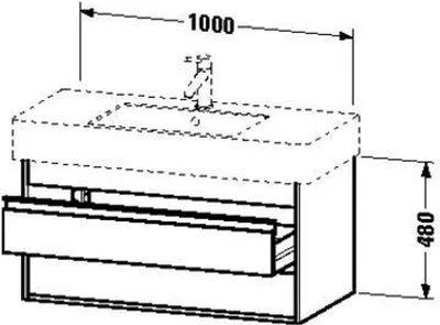 Zdjęcie produktu dla Duravit szafka podumywalkowa KETHO 455 x 1000 x 480 mm bazalt matowy