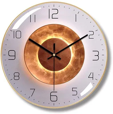 Immagine prodotto di Orologio da parete moderno in metallo, stile Art Déco, silenzioso, per soggiorno e camera da letto