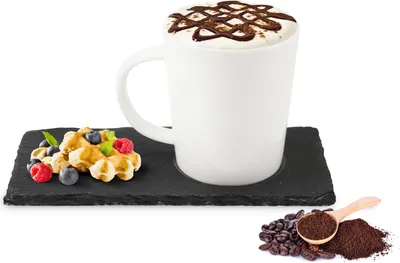 Produktbild von 6 Kaffeetassen mit Schieferuntersetzern Kaffeebecher Teetasse Becher