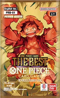 A booster pack for the One Piece Card Game, featuring the character Monkey D. Luffy.