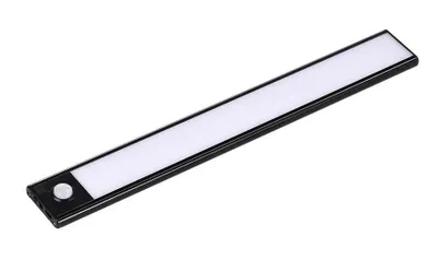 Productafbeelding van V-TAC VT-8143 Garderoobe lamp, 60 cm, oplaadbare LED, 2,5 W, met PIR-sensor, zwarte kleur, 4000 K, IP20 - 2967