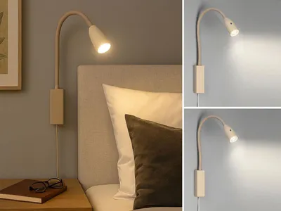 Produktbild von 2er SET Wandlampen & Bettlampen dimmbar, Schwanenhals Leselampen Kopfteil Couch