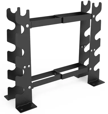 Image de Support pour haltères courts - Support pour haltères - Poids lourds - Pour salle de sport à domicile et usage commercial - Musculation