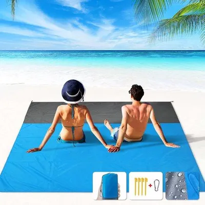 Image de Grande couverture de plage - anti-sable et imperméable - 1 pièce - 210 x 200 cm