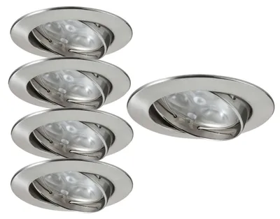Produktbild von Paulmann 925.18, Einbaustrahler, 5 Glühbirne(n), LED, 15 W, 3000 K, Metallisch