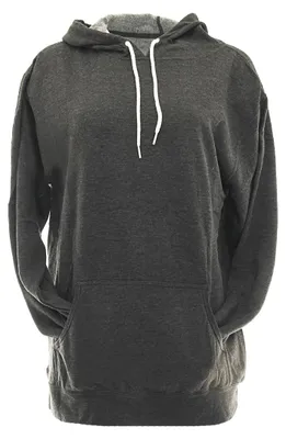Produktbild von Hoodie Uni Pullover Sweatshirt Sweatjacke warm Vlies Kapuze Pulli 7450 S dunkelgrau