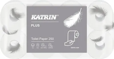 Produktbild von Katrin Toilettenpapier Plus 104872 3-lagig weiß 8 Rl./Pack.