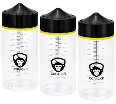 Druppelflaschen V3, 3er-Set, 200 ml, kindersicher, aus PET, BPA-frei