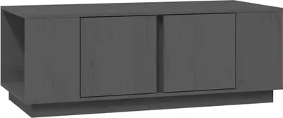 Produktbild von Couchtisch Grau 110x50x40 cm Massivholz Kiefer