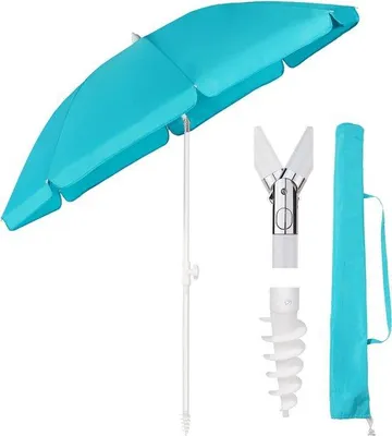 Produktbild von Famanu Sonnenschirm 160 cm - Stabil, höhenverstellbar, mit Schutzhülle