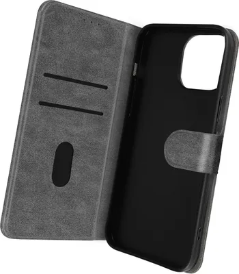 Productafbeelding van Avizar, kunstleren fliphoes met standaardfunctie voor de Apple iPhone 14 Pro Max, grijs