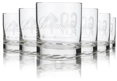 Produktbild von 6x Ballantines Whisky Glas Tumbler Whiskeyglas Gläser "go play"