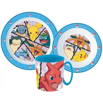 Image de Set d'ustensiles en plastique Pokémon avec mug