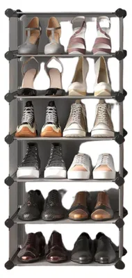 Produktbild von Schuhregal modulares Steckregal - verstellbares Design - 43x31x173 cm oder 83x31x88 cm