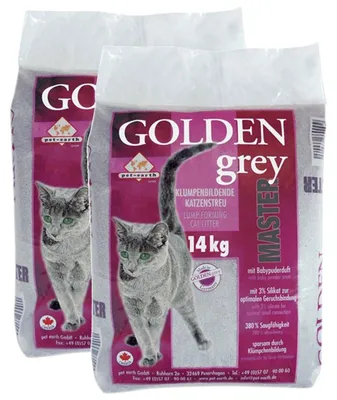 Productafbeelding van Kattenbakvulling - klonterend - met babypoedergeur - stofarm - 2 x 14 kg