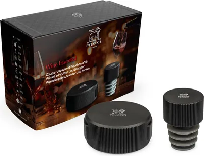 Produktbild von PEUGEOT Geschenkset WINE ESSENTIALS Folienschneider Verschlussstopfen Flaschen