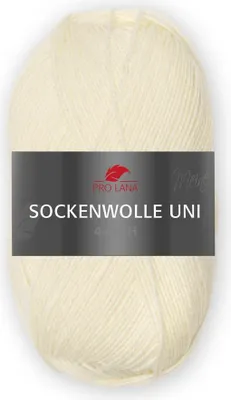 Produktbild von Pro Lana Sockenwolle uni 4-fädig 100 g/420 m 75% Schurwolle/25% Polyamid 428 natur