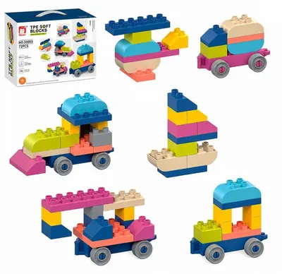 Obrázok produktu pre SOFT Blocks – mäkké stavebné kocky, 77 kusov