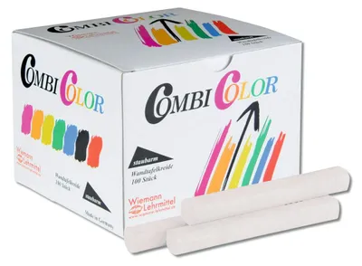 Produktbild von CombiColor Tafelkreide konvex 100 Stueck mehrfarbig staubarm  Germany