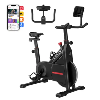 Produktbild von JASPORT C3 - Smart Indoor Speedbike-Magnetwiderstand-Heimtrainer Leises Kardio Fitnessbike 7,5 kg Alu-Schwungrad App mit Video-on-Demand-Trainingskurs