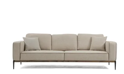 Produktbild von Sofa Viersitzer 4 Sitzer Stoff Sofas Modern Design Wohnzimmer Beige