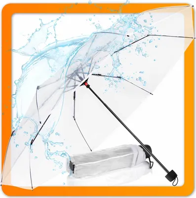 Produktbild von Transparenter Regenschirm Taschenformat