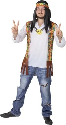 Produktbild von Kostüm - Hippie - 3-teilig - für Erwachsene - Größe 52/54