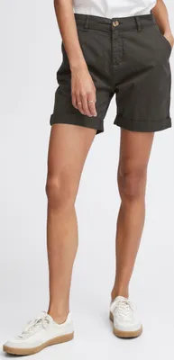 Produktbild von OXMO OXCharline Damen Shorts Chinoshorts kurze Hose mit Eingrifftaschen Gürtelschlaufen Baumwollmischung Regular fit