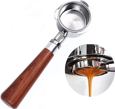 Obrázek produktu pro držák filtru bez dna 51 mm, opakovaně použitelný držák kávového filtru, 51 mm, tři uši, kompatibilní s Delonghi EC680 EC685