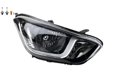 Produktbild von Scheinwerfer passend für Hyundai i20 05/12- Rechts Beifahrerseite + Leuchtmittel 921021J510 921024P500 Johns