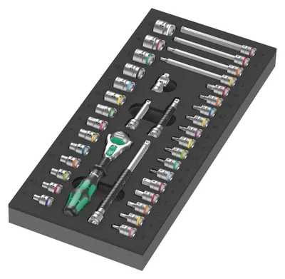 Immagine prodotto di Wera 9720 Schaumstoffeinlage 8000 A Zyklop Knarre 1/4" Set 1