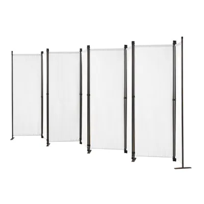 Obrázek produktu pro Angel Living 8dílný paraván, vnitřní dělicí stěna, skládací dělicí stěna, ochrana soukromí, vnitřní, na terasu, balkon, 448 x 165 cm, bílá