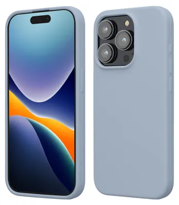 Produktbild von kwmobile Handyhülle für iPhone 15 Pro Hülle, für iPhone 15 Pro Case - Hülle Silikon - kabelloses Laden - Hellblau