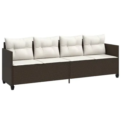 Zdjęcie produktu dla VidaXL 368327, Lounge, Obite siedzisko, Technorattan, Stal, Kremowy, Biały, 110 kg, 2040 mm