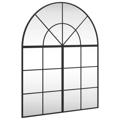 Zdjęcie produktu dla vidaXL Lustro ścienne czarne 80x100cm Zakrzywione żelazko