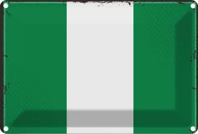 Produktbild von vianmo Blechschild 20x30 cm Nigerias Nigeria Flagge Fahne Wappen