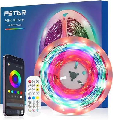 Obrázek produktu pro LED pásky 2 m s RGBIC efektem pro podsvícení televizoru – chytrá aplikace a dálkové ovládání