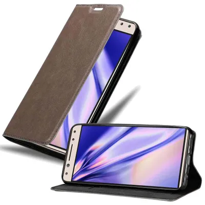 Image de Cadorabo Housse pour Alcatel 5 Housse de protection marron Etui pour téléphone portable Case Cover Fermeture magnétique