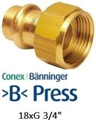 Zdjęcie produktu dla Conex B PRESS Półzłącze z cylindrycznym IG 18xG 3/4" P4355 01806000