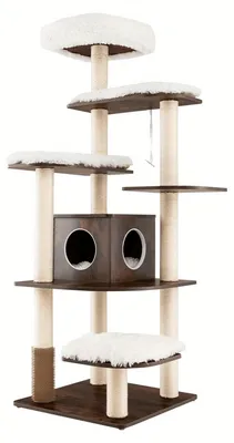 Produktbild von Kratzbaum - Katzenbaum - Kratzmöbel - Katzhaus - Katzenturm - 175 cm hoch