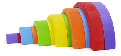 Produktbild von Bajo Holz Regenbogen Spielzeug RainBowBow klein pädagogisch